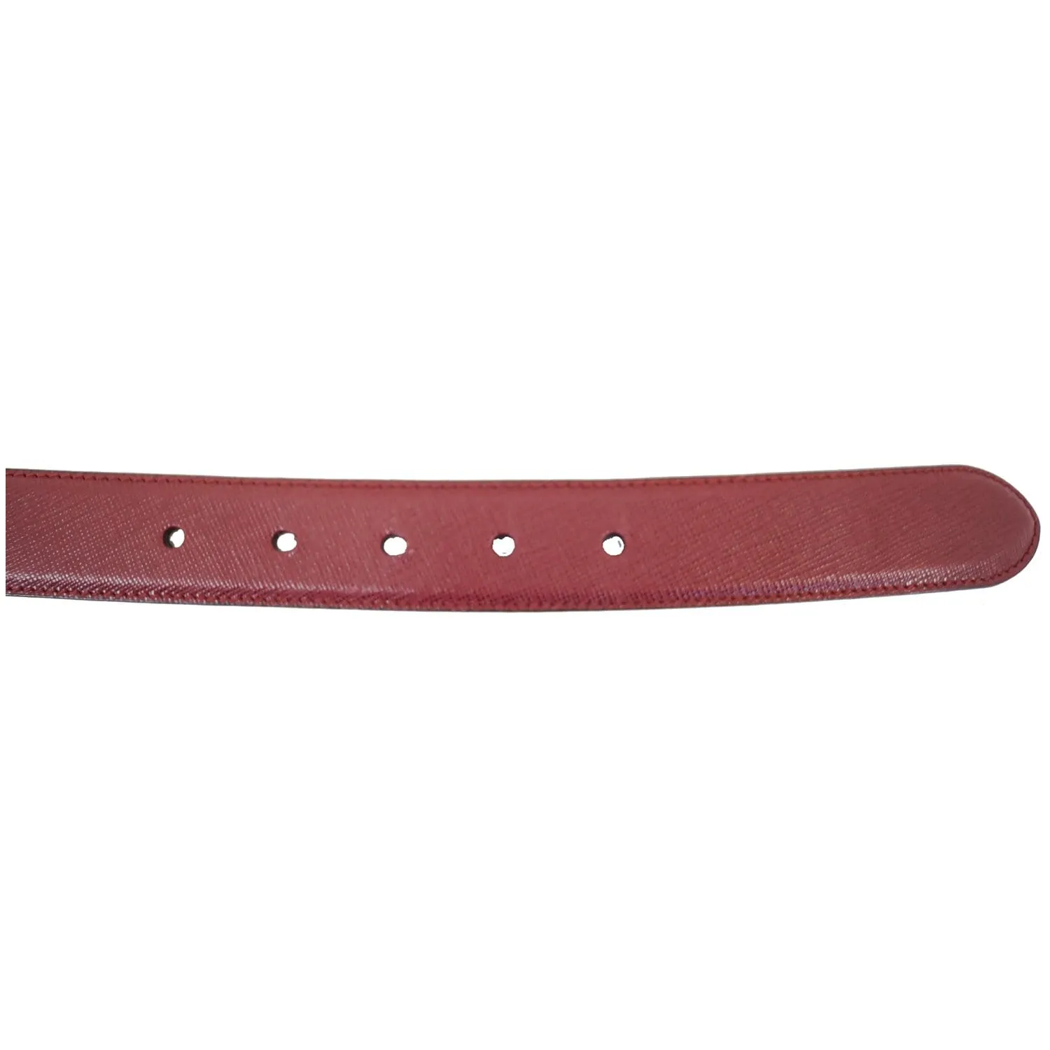 PRADA Saffiano Leather Logo Belt Red 34/85