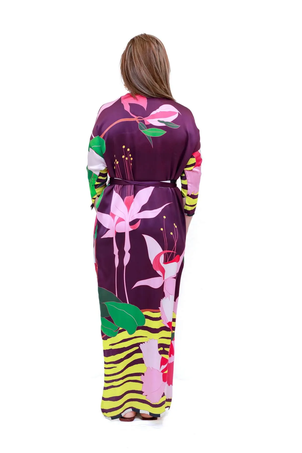 Printed Silk Gown