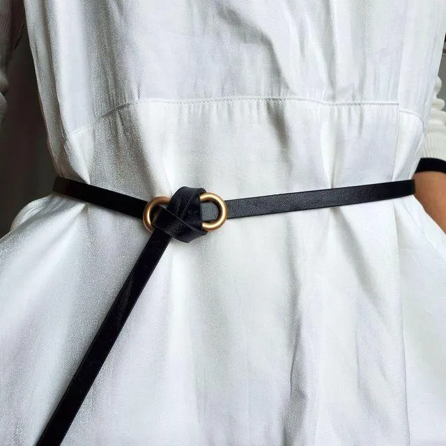 PU Leather Dress Belts Skinny Thin Women Waist Belts Strap