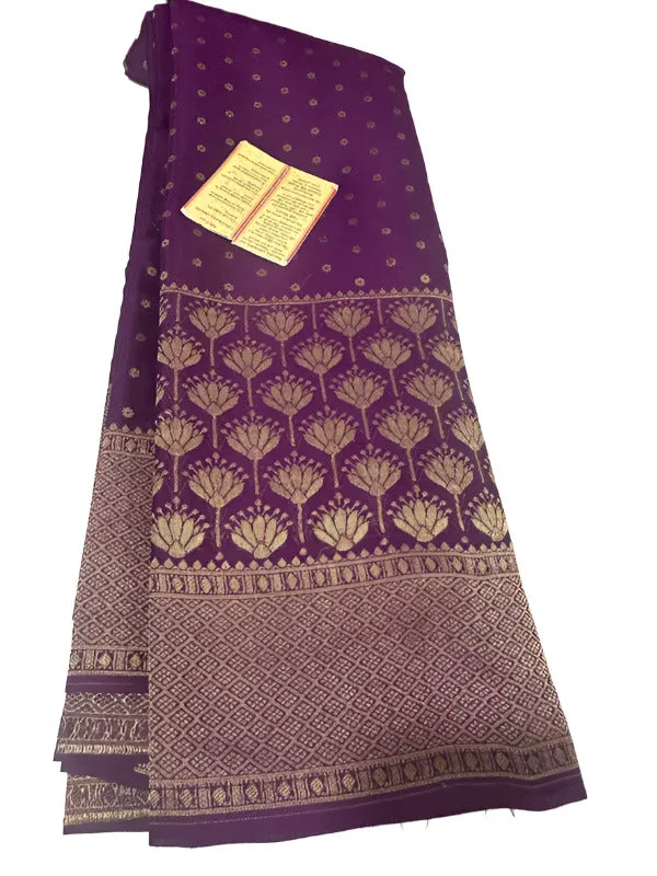Pure Mysoore Silk Saree with Beautiful Broad Border