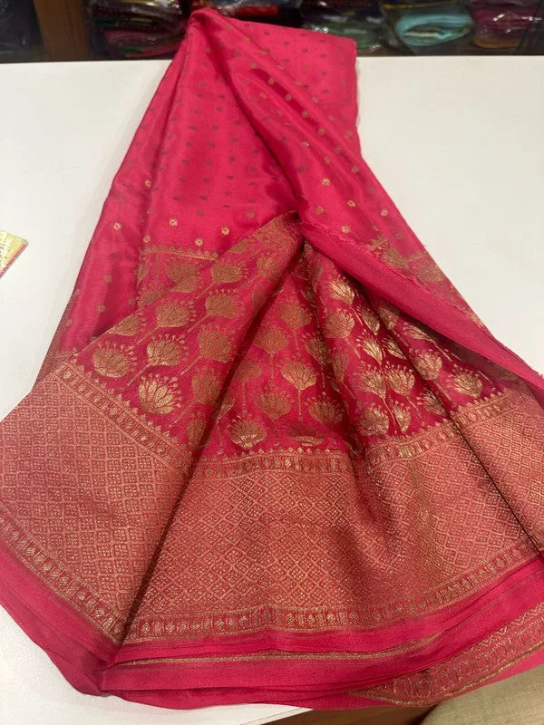 Pure Mysoore Silk Saree with Beautiful Broad Border