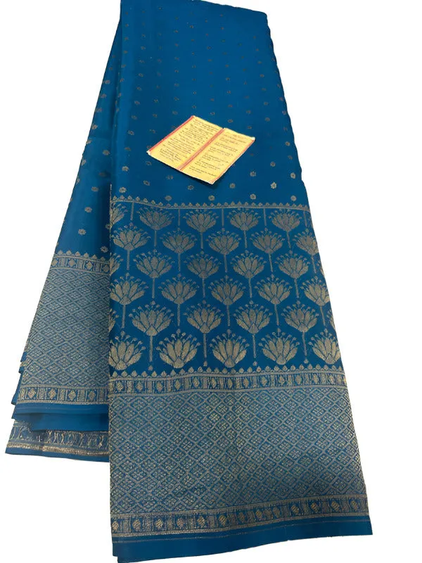 Pure Mysoore Silk Saree with Beautiful Broad Border