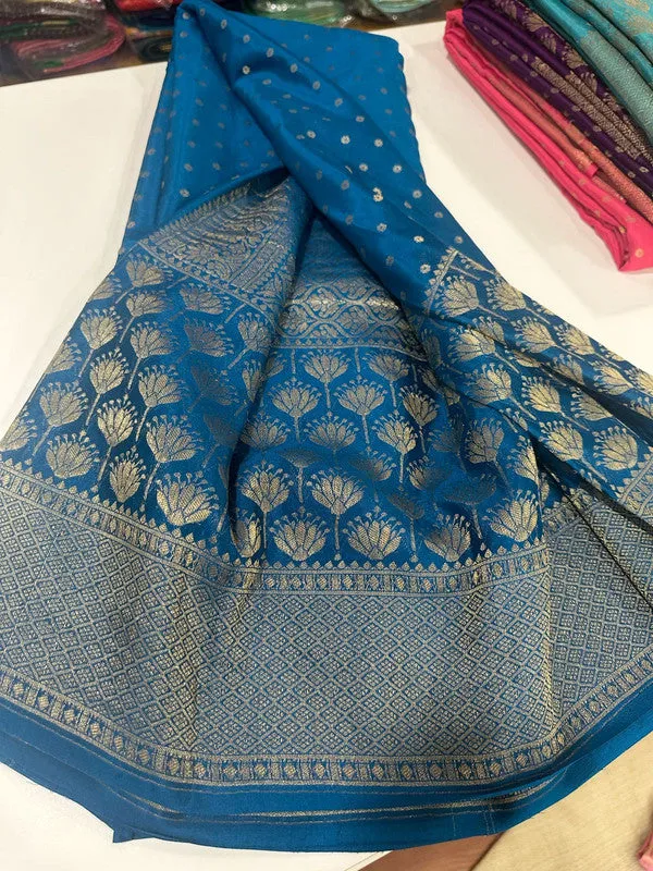 Pure Mysoore Silk Saree with Beautiful Broad Border