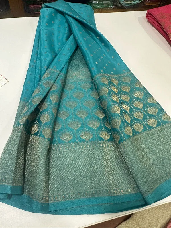 Pure Mysoore Silk Saree with Beautiful Broad Border