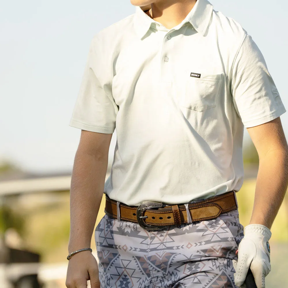 "Boseman" Tan Roughout Leather Roughy Belt