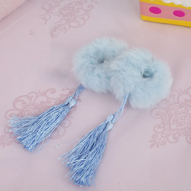"STUFFED BALL TASSEL" HAIR TIE N092408