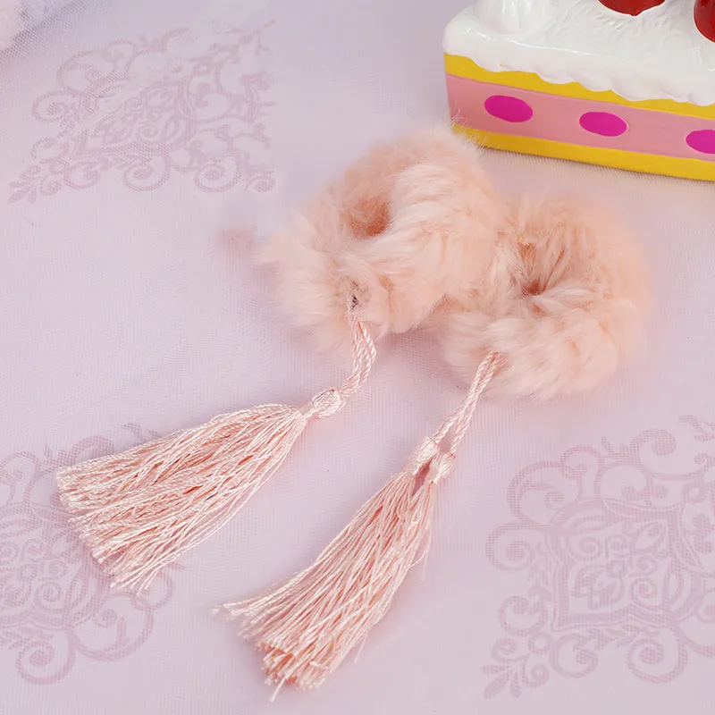"STUFFED BALL TASSEL" HAIR TIE N092408