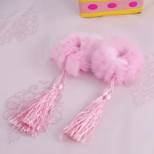 "STUFFED BALL TASSEL" HAIR TIE N092408