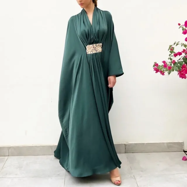 RAM19 EMERALD RUCHED  CAFTAN