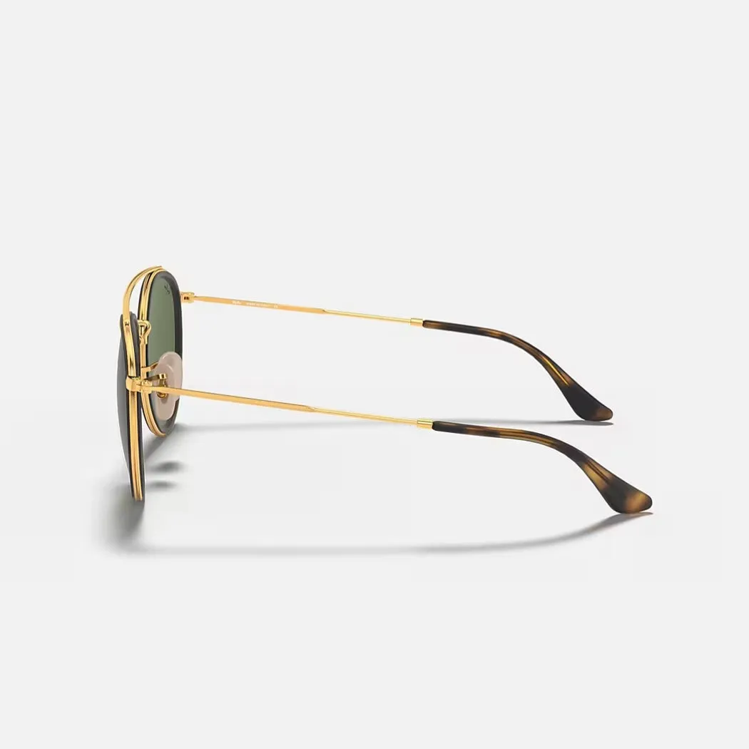 Ray Ban Round Bridge-gold tort/green