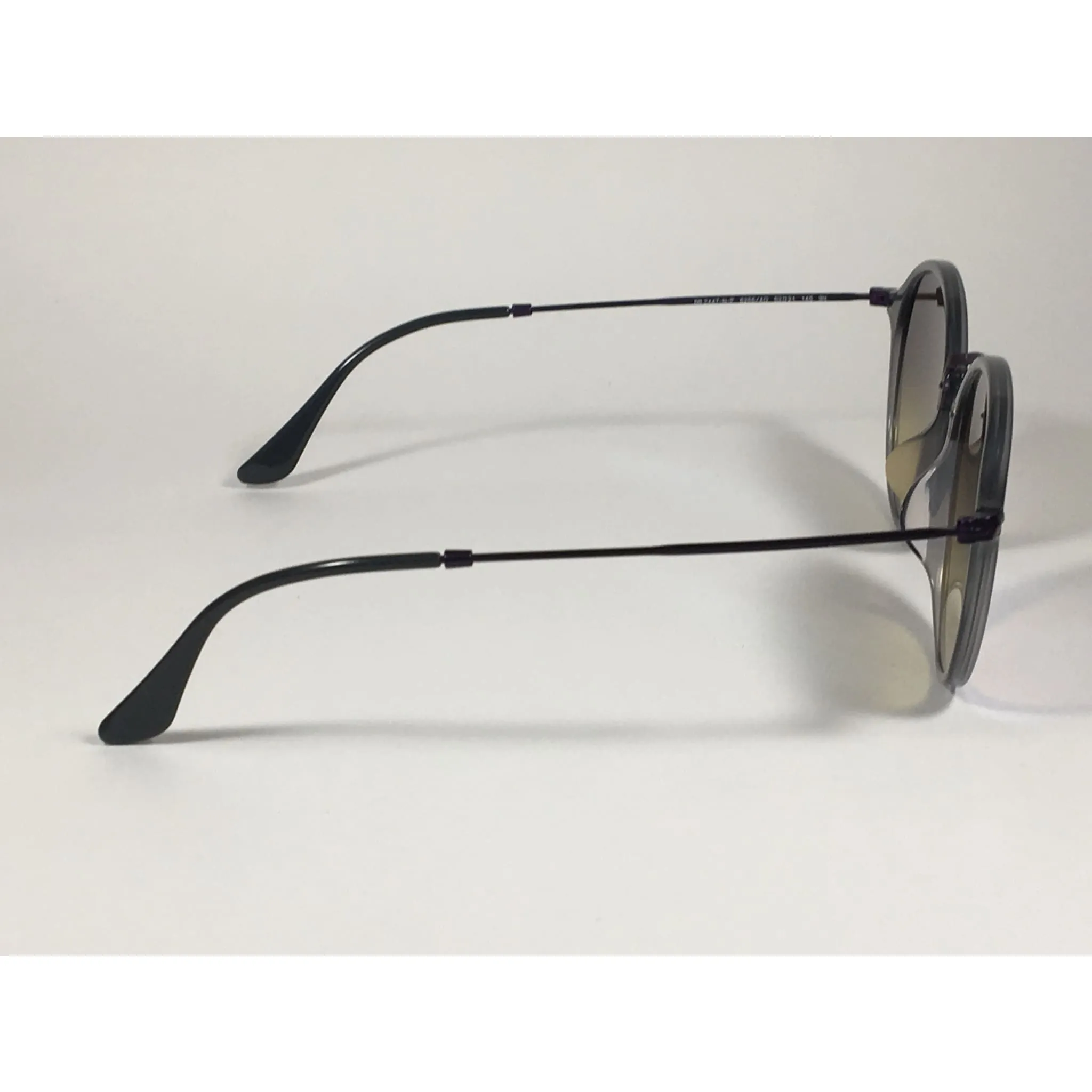 Ray-Ban Round Flat Sunglasses Purple And Gray Frame Blue Flash Lens RB2447NF 6255/4O