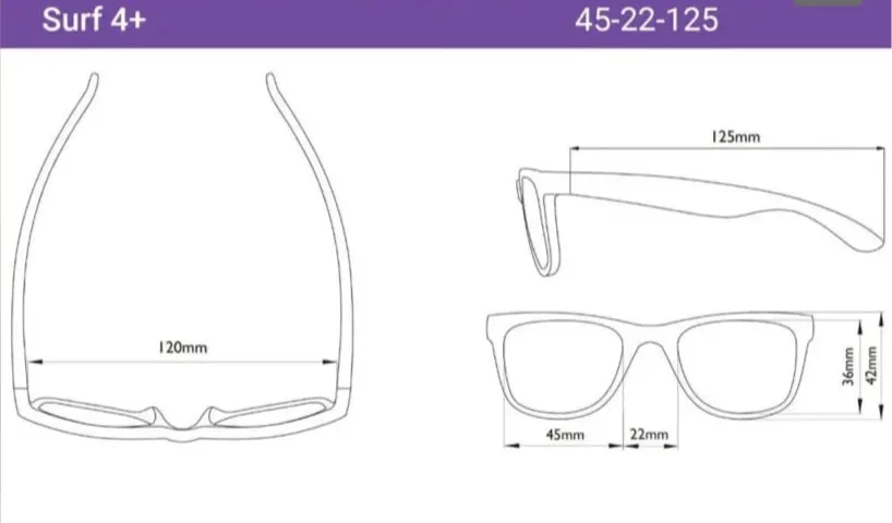 Real Shades “Surf” Sunglasses in Steel Blue : Size Toddler 4 