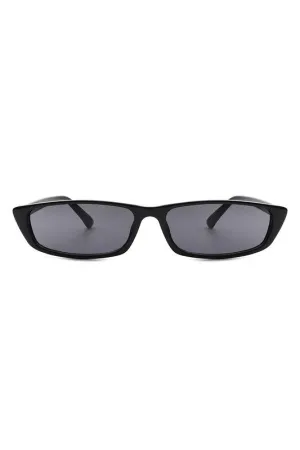 Rectangle Retro Slim Narrow Vintage Sunglasses