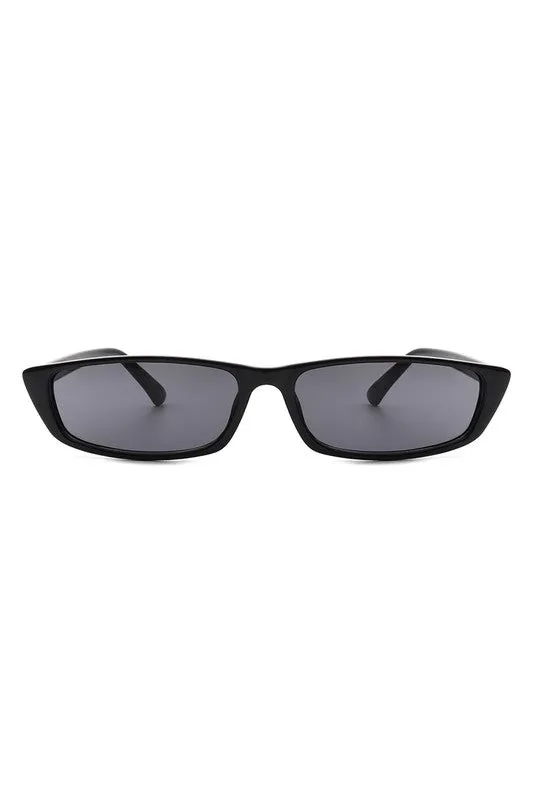 Rectangle Retro Slim Narrow Vintage Sunglasses