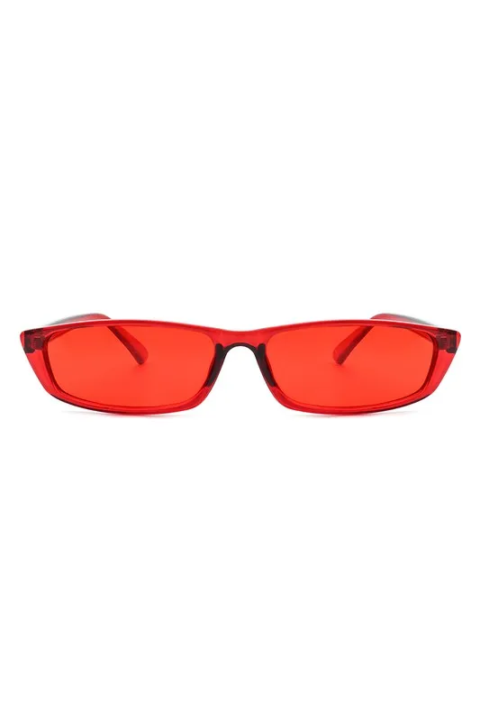 Rectangle Retro Slim Narrow Vintage Sunglasses