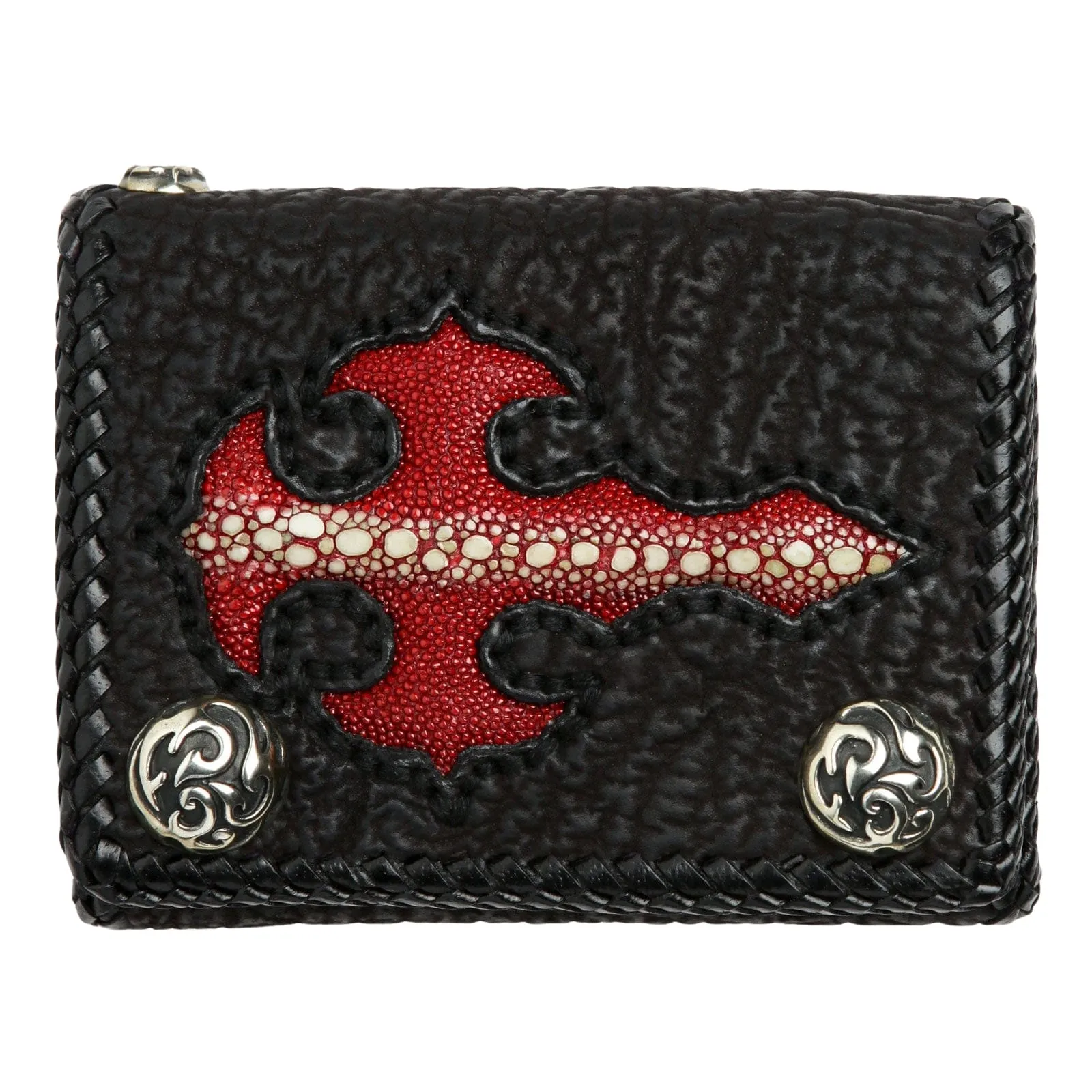 Red Stingray Gothic Cross Biker Chain Wallet