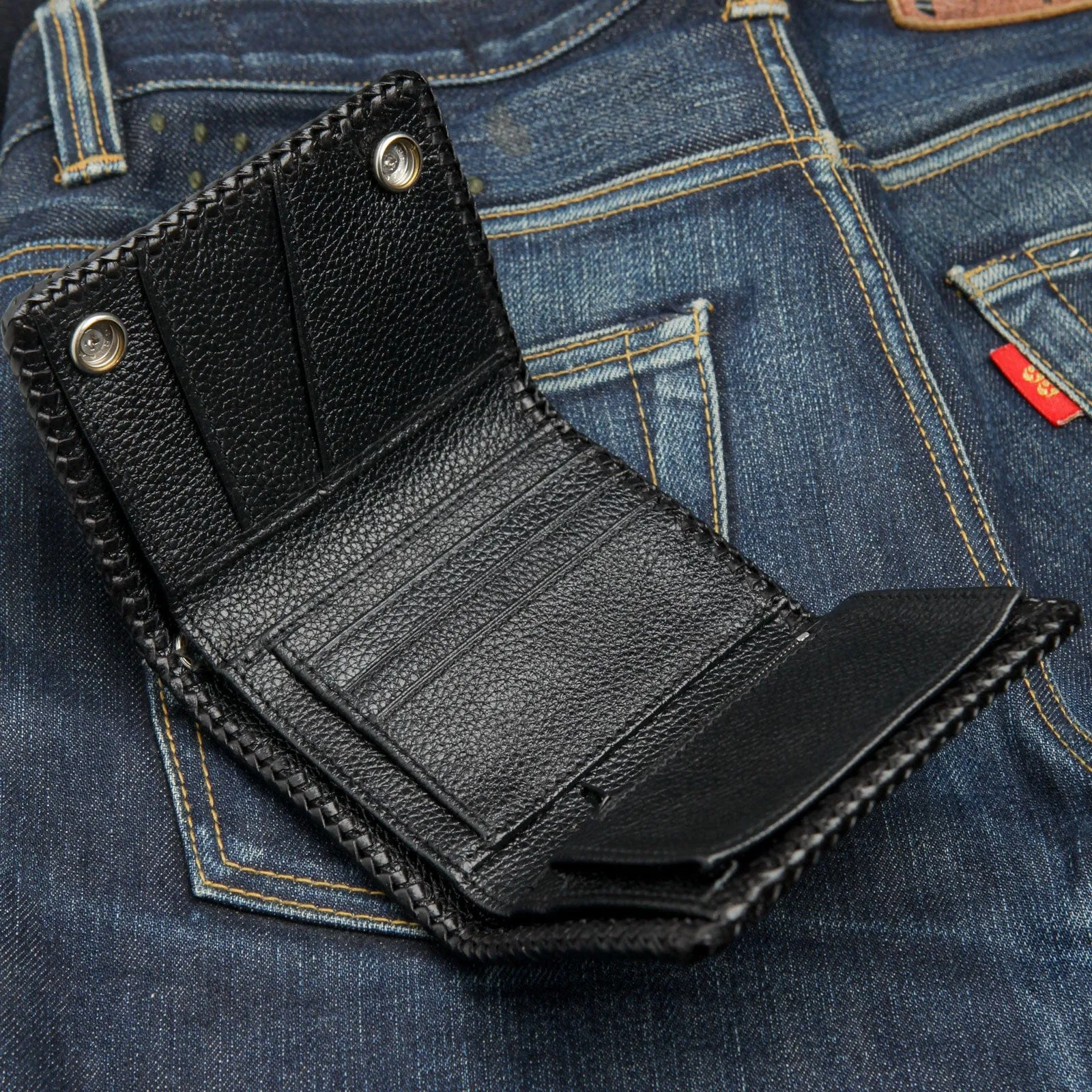 Red Stingray Gothic Cross Biker Chain Wallet