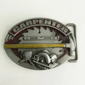 Retail Newest CARPENTER tools men's belt buckles Oval metal cowboy Belt head Fit 4cm Wide Belt Classic Mens Jeans accessories