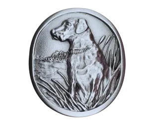 Retriever Belt Buckle Pewter