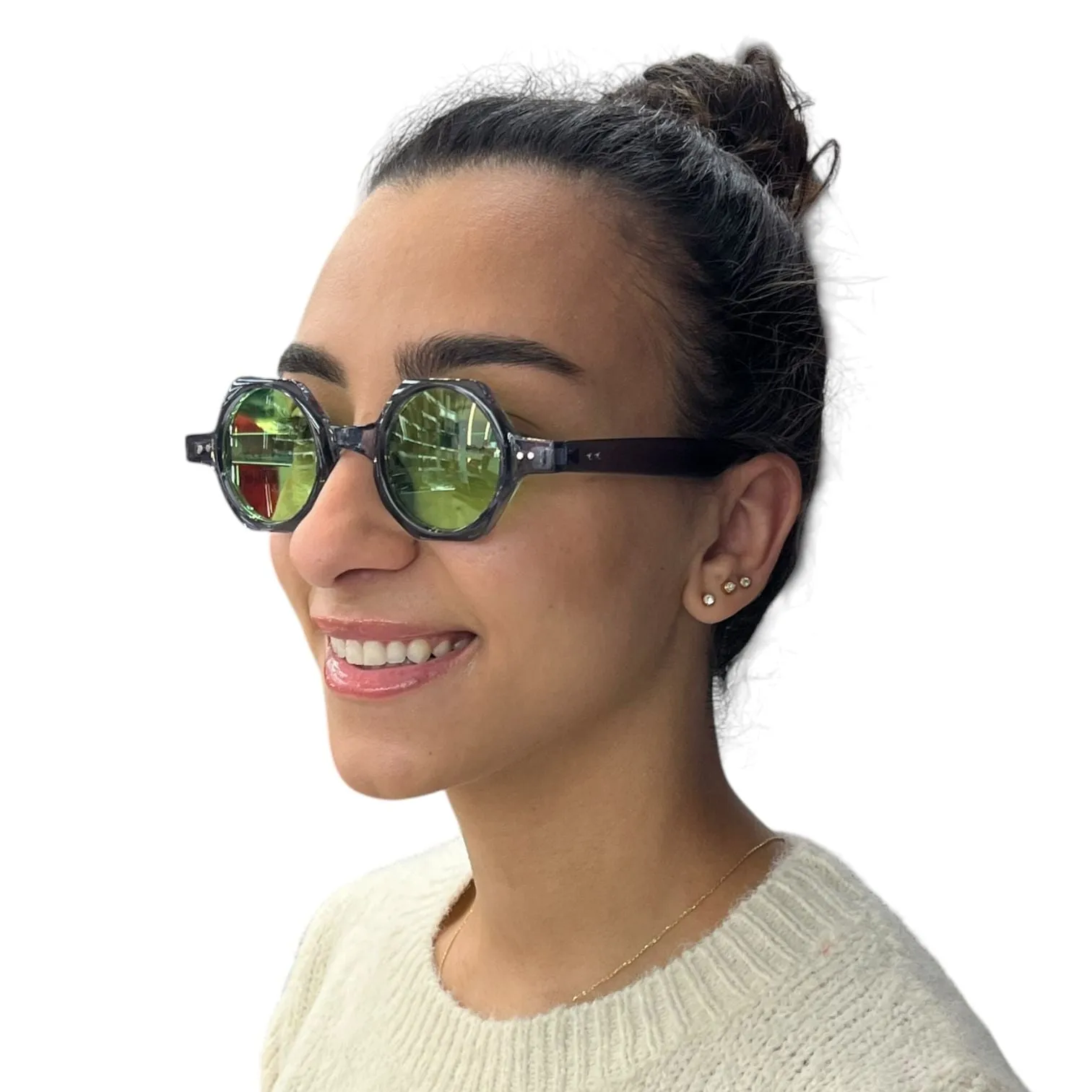 Retro Round Hexagonal Sunglasses