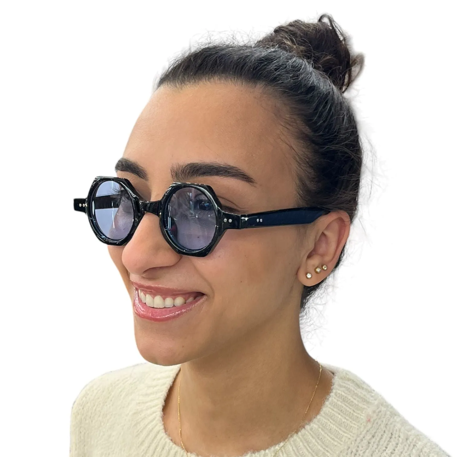 Retro Round Hexagonal Sunglasses