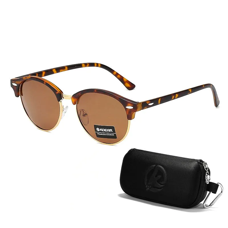 RetroRound Polarized Mirror Motorcycle Sunglasses