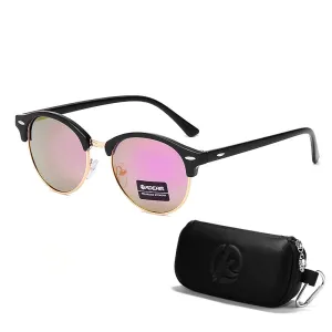 RetroRound Polarized Mirror Motorcycle Sunglasses