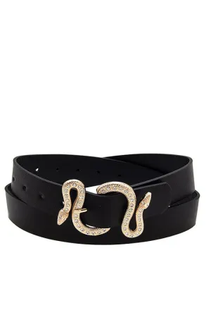 RHINESTORE SNAKE BUCKLE BELT