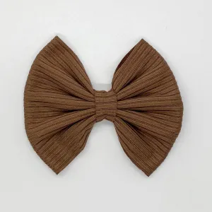 Ribbed Cocoa Bow