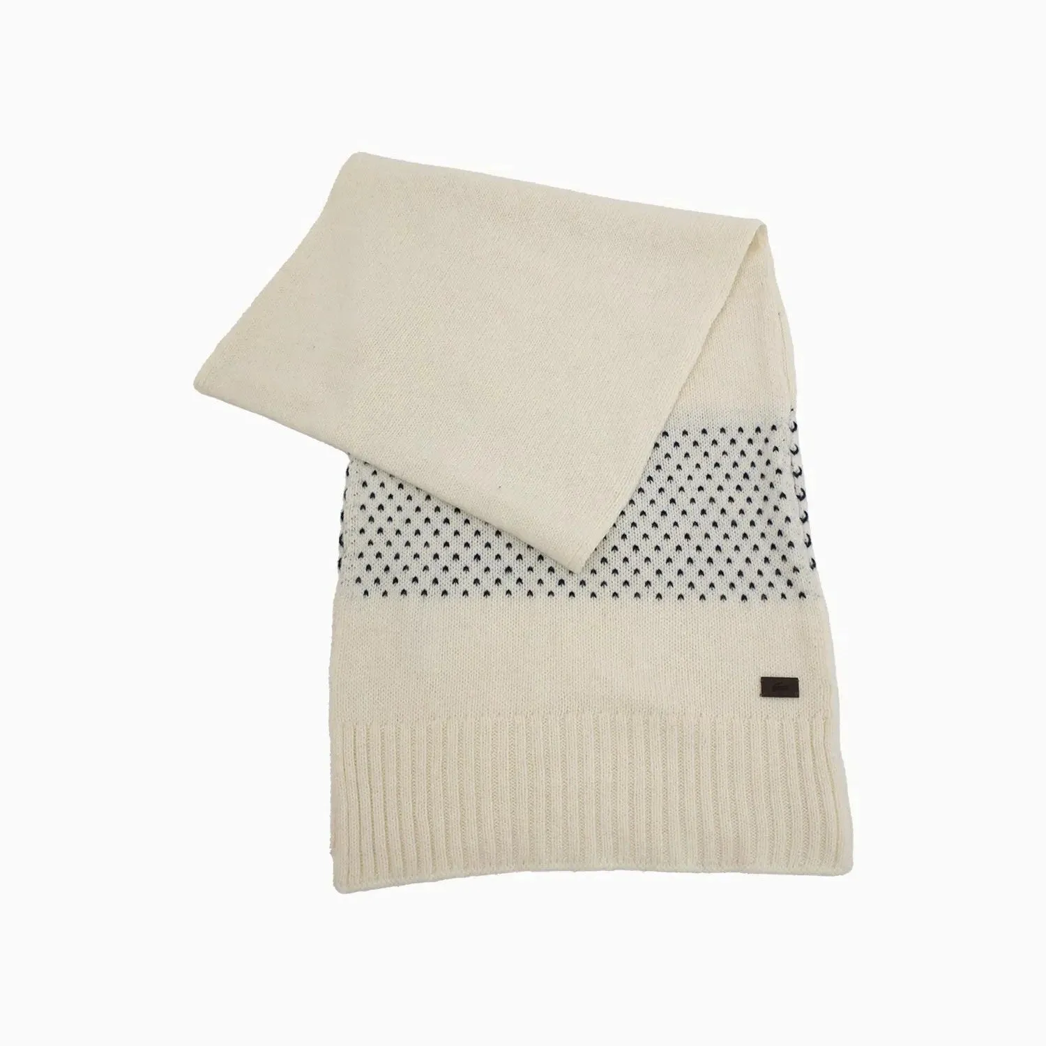Ribbed Crocodile Wool Scarf