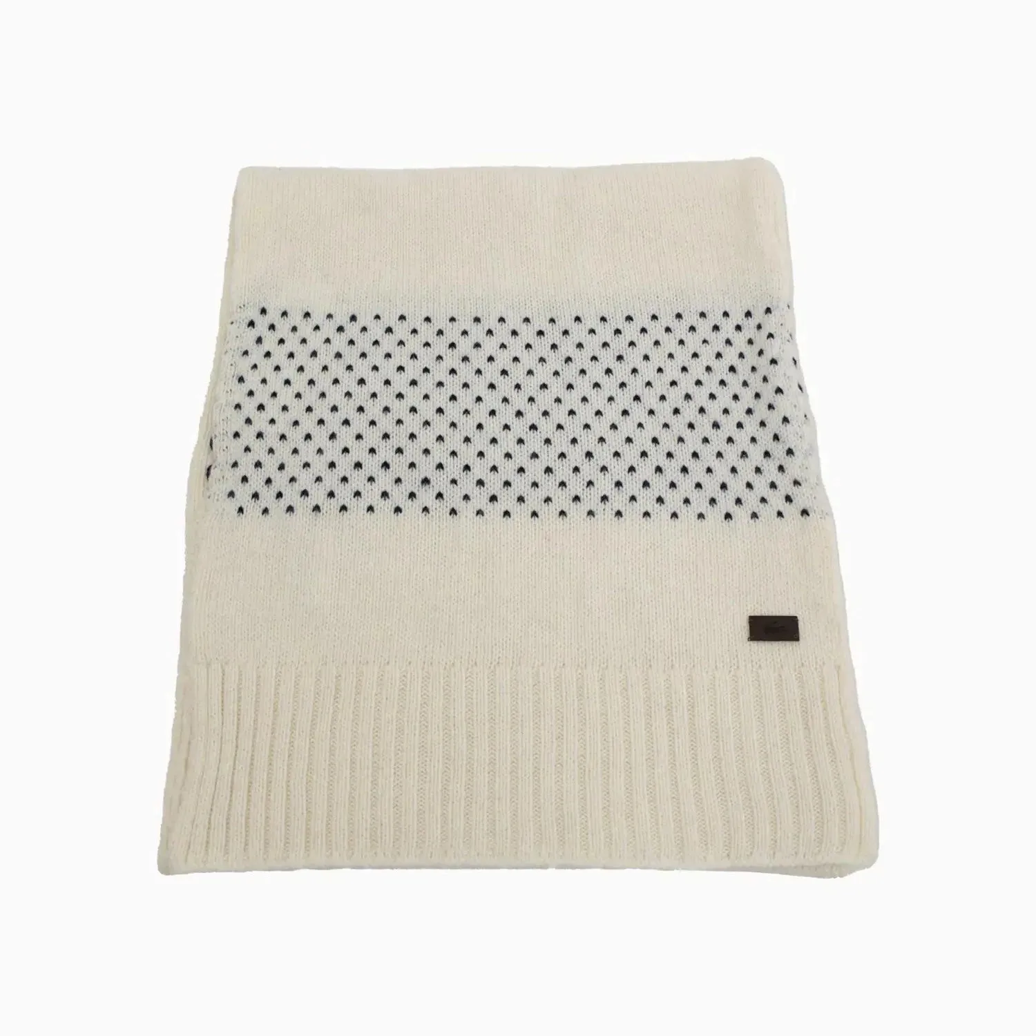Ribbed Crocodile Wool Scarf