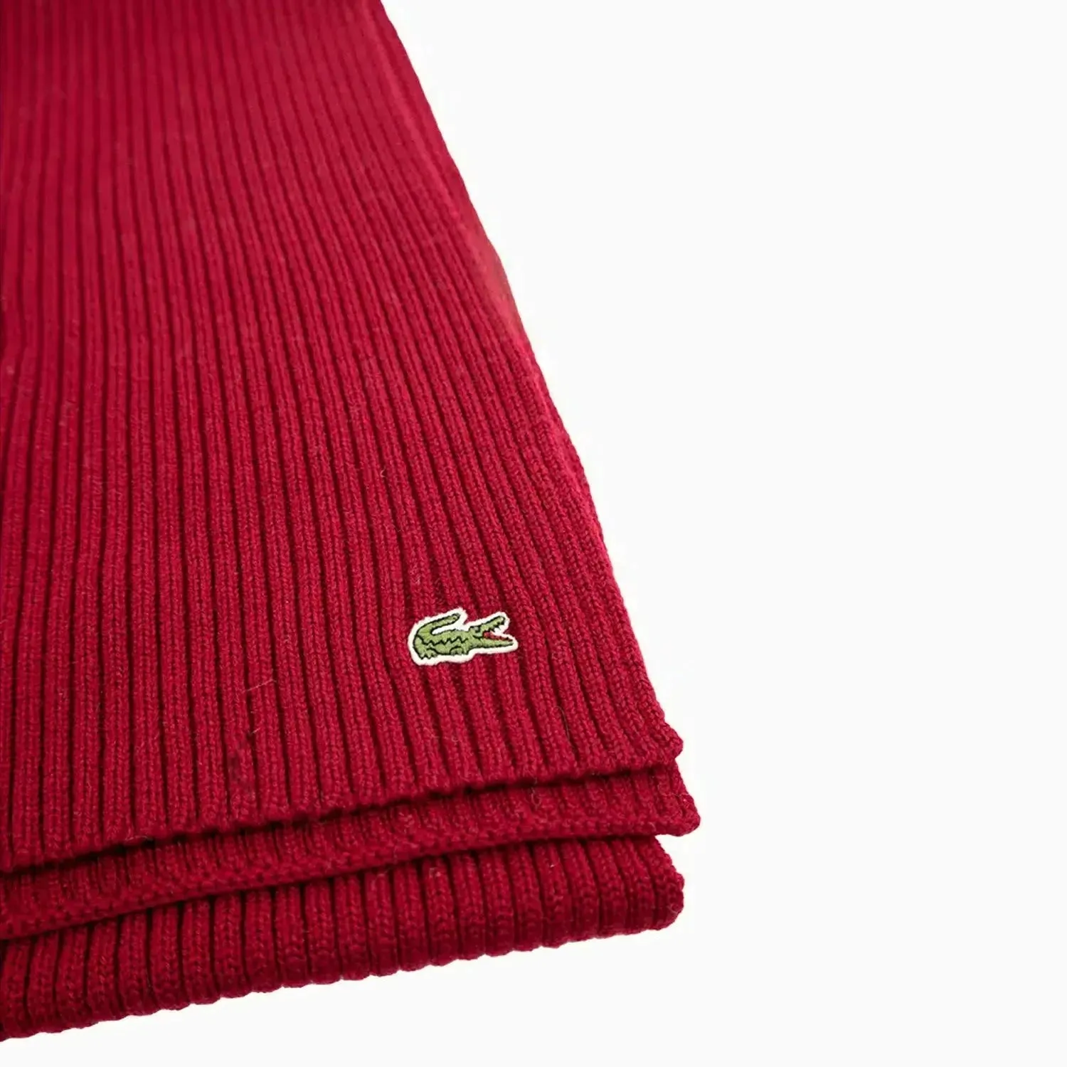 Ribbed Crocodile Wool Scarf