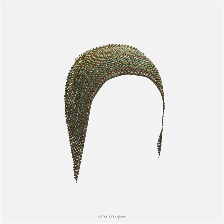 Roma Narsinghani Sama Swarovski hair band Head accessories The piece is set in brass, hand set swarvoski stones with 18KT gold finesse. Each piece is unique and handcrafted by our artisans. RNLOVE11