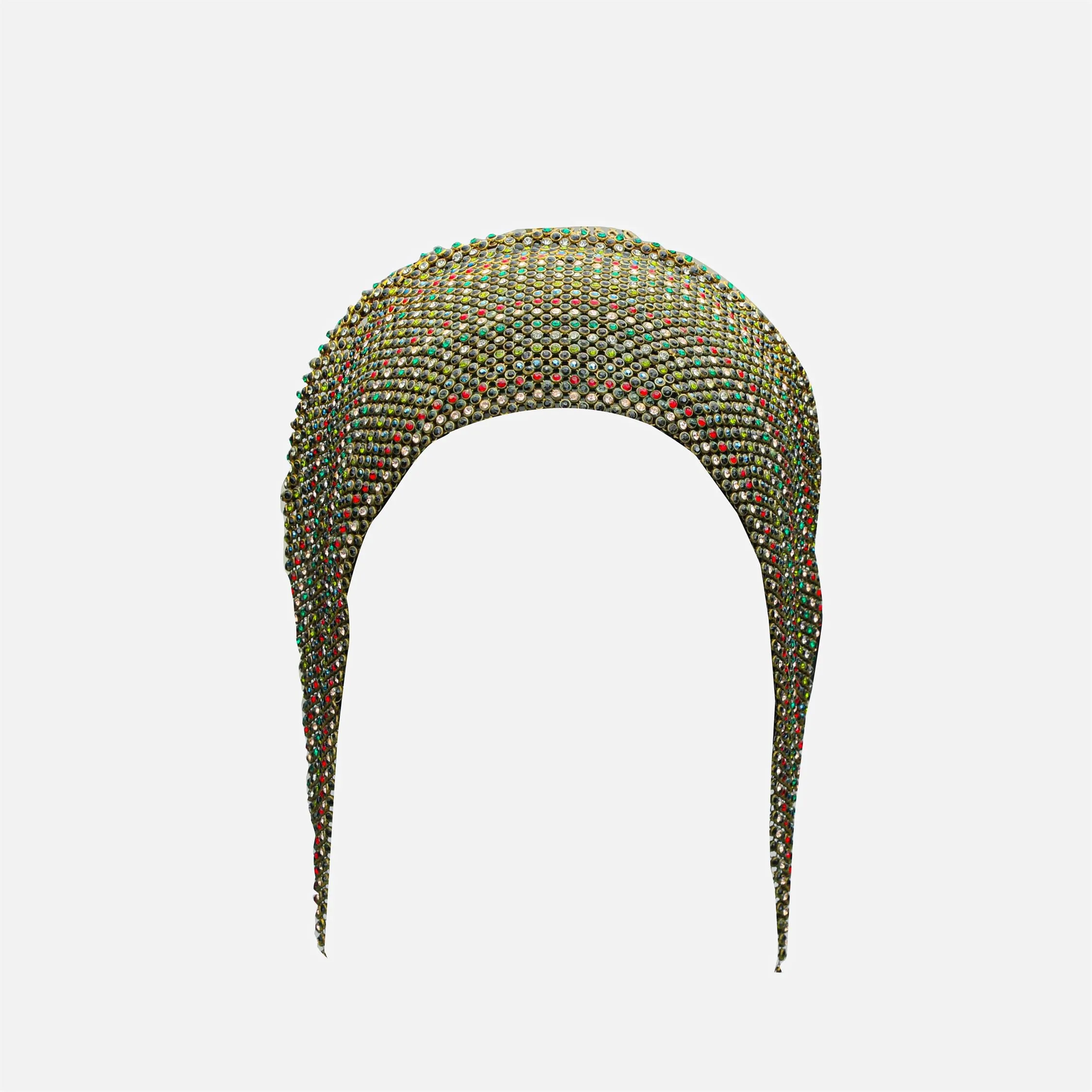 Roma Narsinghani Sama Swarovski hair band Head accessories The piece is set in brass, hand set swarvoski stones with 18KT gold finesse. Each piece is unique and handcrafted by our artisans. RNLOVE11