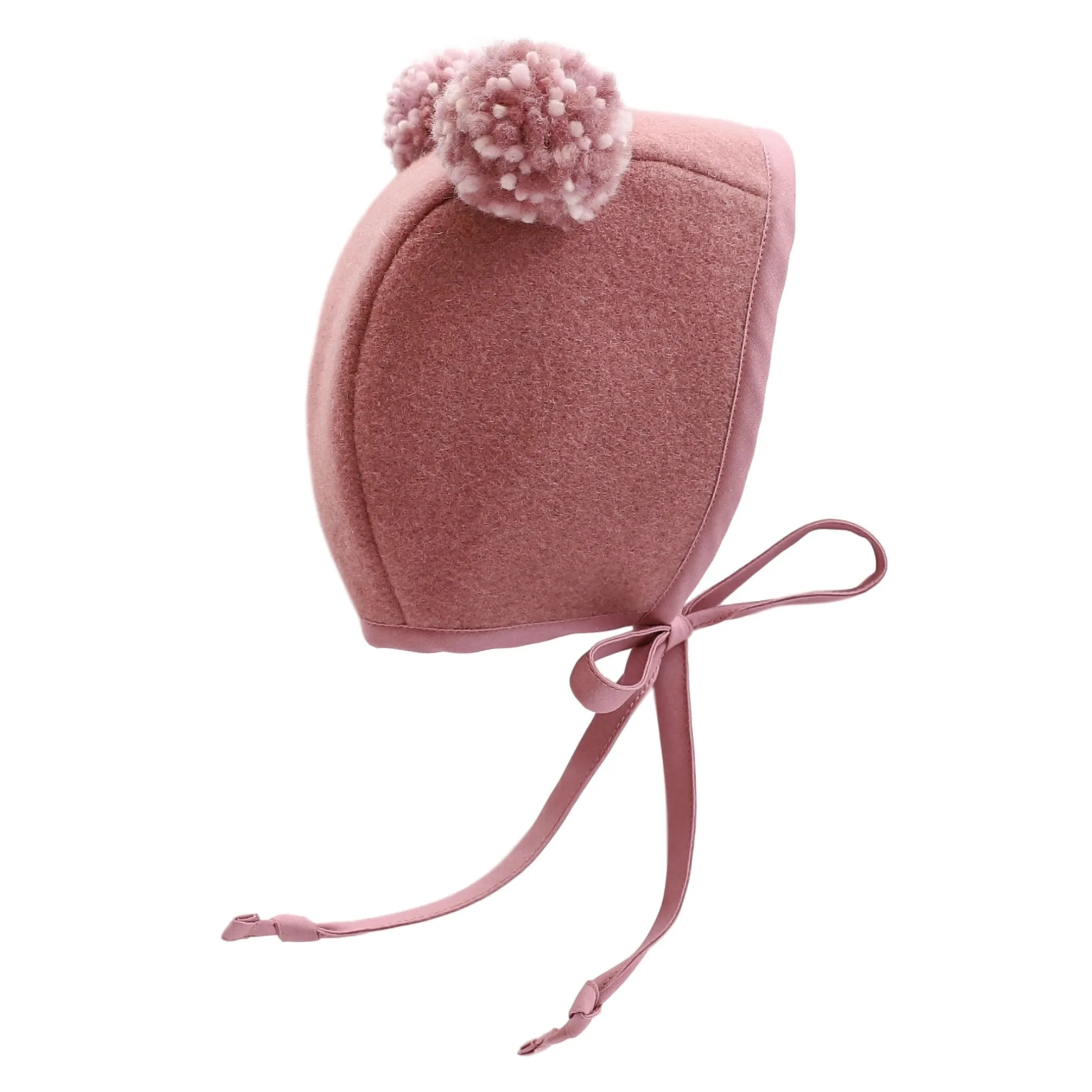 Rose Double Pom Bonnet