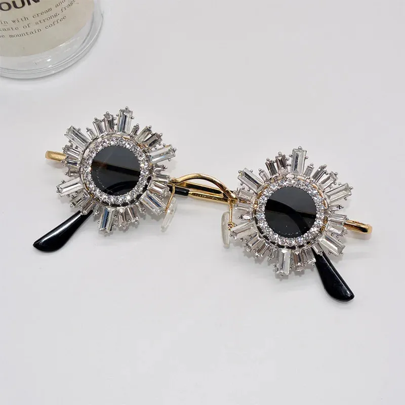 Round Diamond Sunglasses for Girls