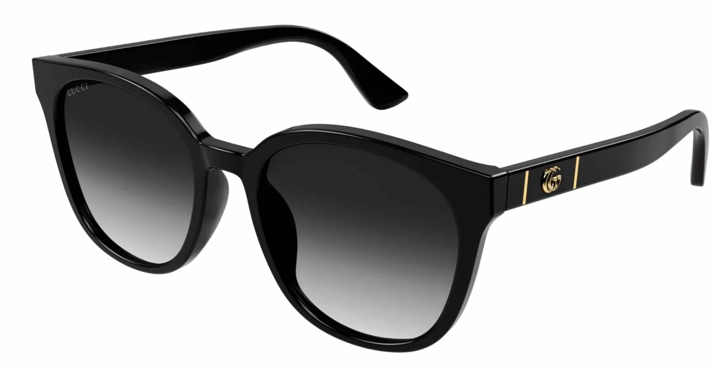 Round Non Polarized Sunglasses 1122Sa - 001 In Black/gradient Grey