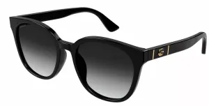 Round Non Polarized Sunglasses 1122Sa - 001 In Black/gradient Grey