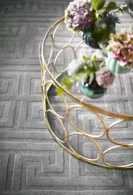 Rug Key Wool Silver