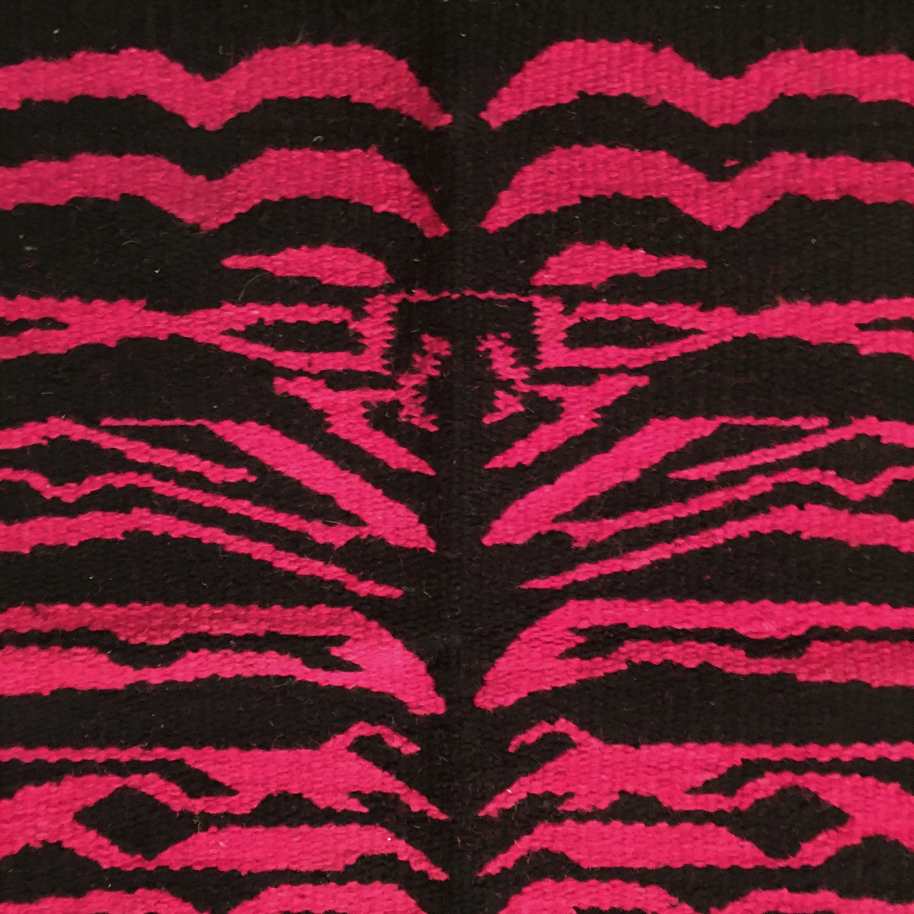 Saddle Blanket Zebra Print Bright Pink and Black