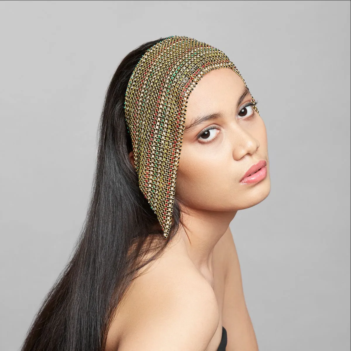 Sama Swarovski Hair Band In Multi - Color