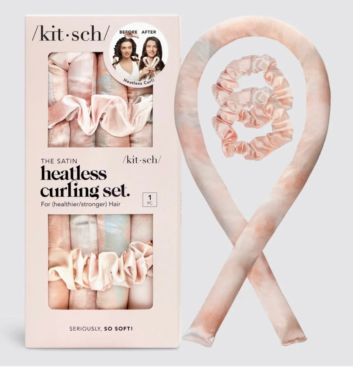 Satin Heatless Curling Set - Sunset Tie Dye