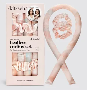 Satin Heatless Curling Set - Sunset Tie Dye