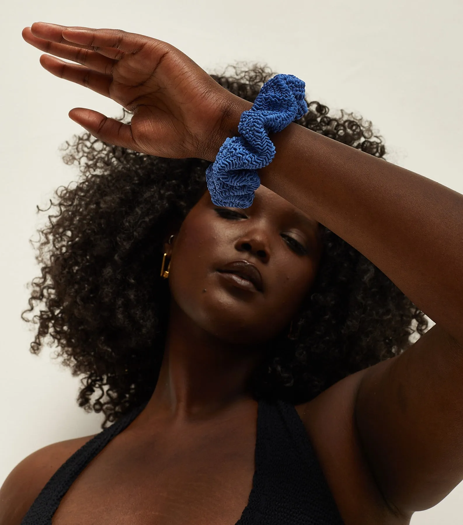 Scrunchie - Metallic Denim