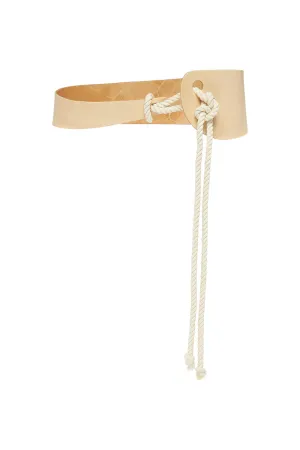 SCULPTED ROPE BELT - NATURAL