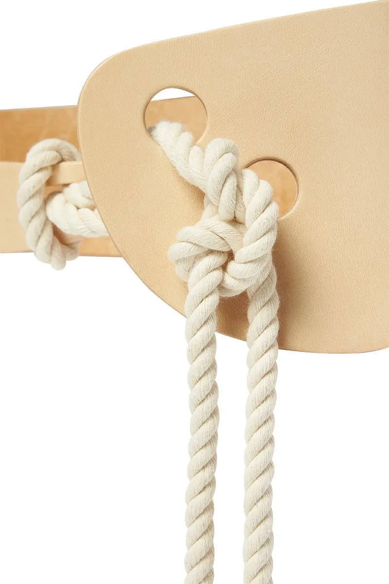 SCULPTED ROPE BELT - NATURAL
