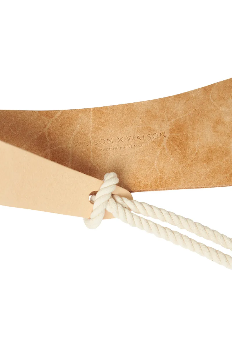 SCULPTED ROPE BELT - NATURAL