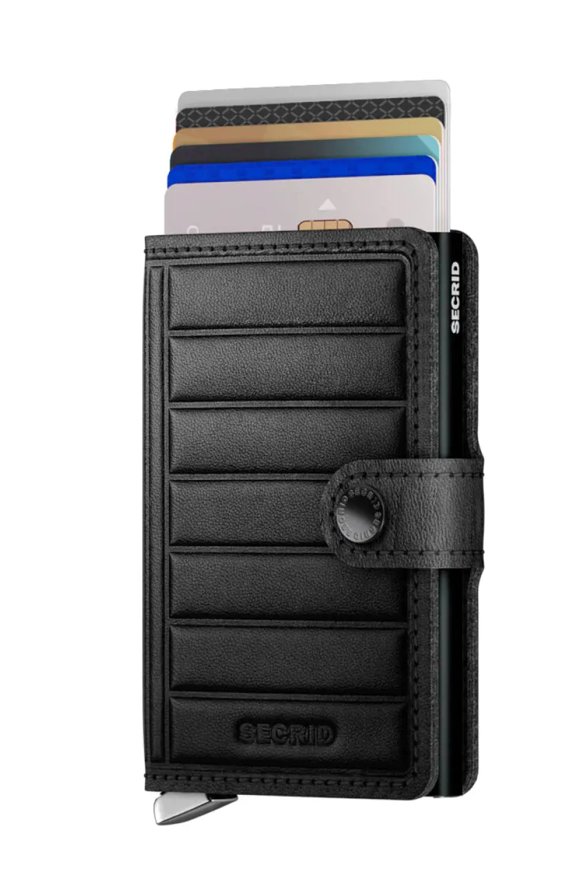Secrid Mini Wallet - Emboss Lines Black