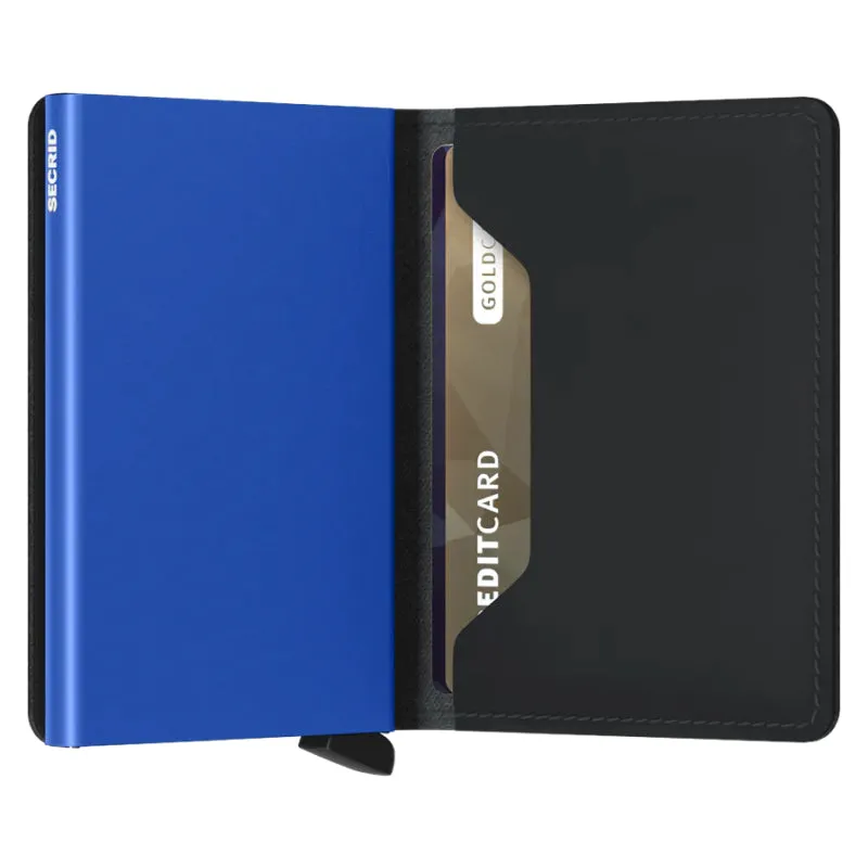 Secrid Slim Wallet Matte - Black / Blue