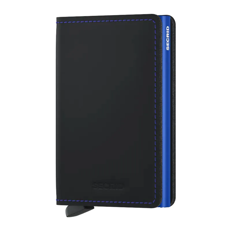 Secrid Slim Wallet Matte - Black / Blue